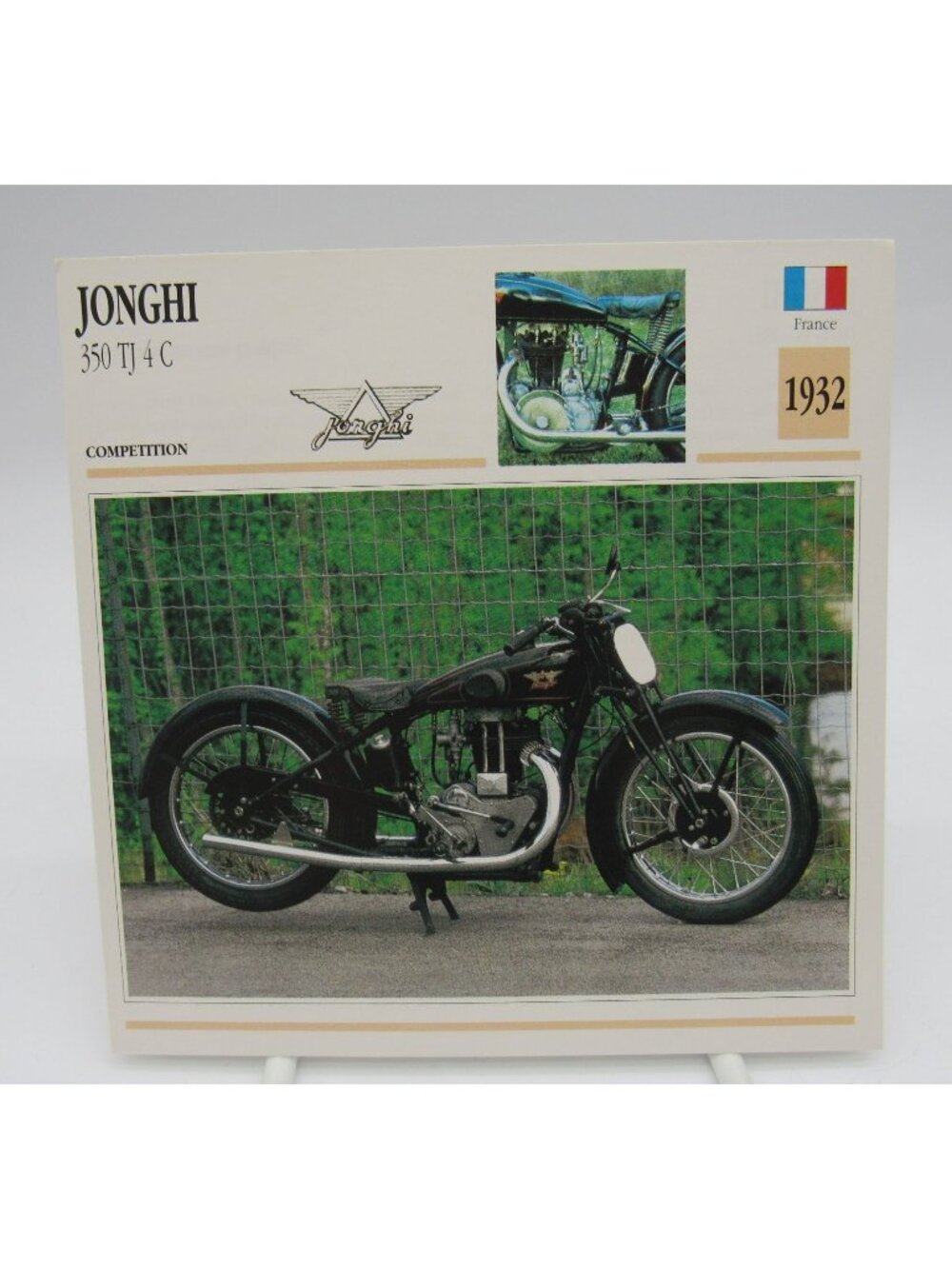 Jonghi 350 TJ 4 C 1932 France Competition Motorcycle Atlas Edito-Service SA Card